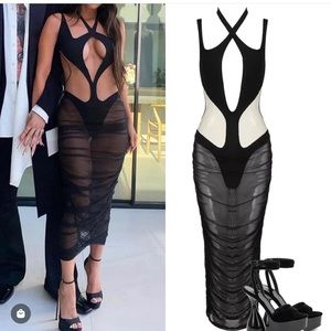 Sexy Black cutout dress